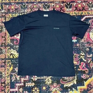 Columbia Shirt Medium Adult Blue Casual Omni Wick Stretch Modern Fit Mens‎ XL